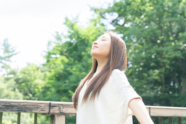 昼休みは外に出てリフレッシュする